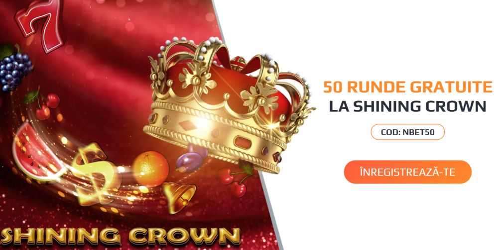 Bonus exclusiv 50 rotiri gratuite Shining Crown slotsonline.ro netbet casino